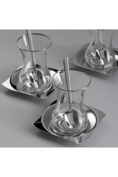 Yıldızan Kybele 18 Parça Çelik Çay Seti 1053513