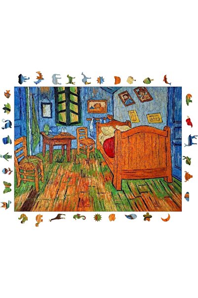 STOREMAX Pinecone - Ahşap Puzzle Yetişkinler için - Van Gogh Arles'teki Yatak...
