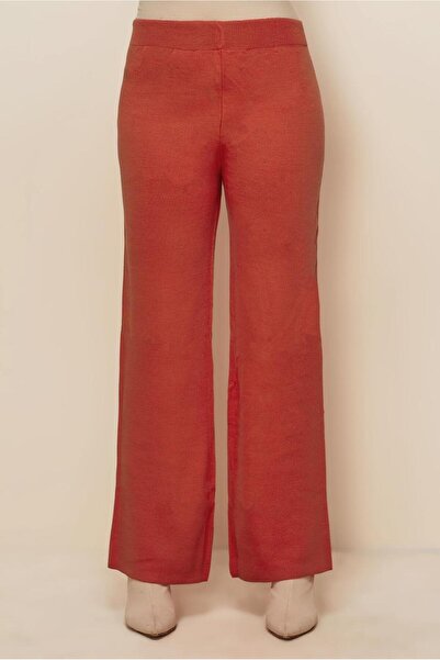 TRENDTESETTÜR Women's Orange Knitwear Pants t 3842