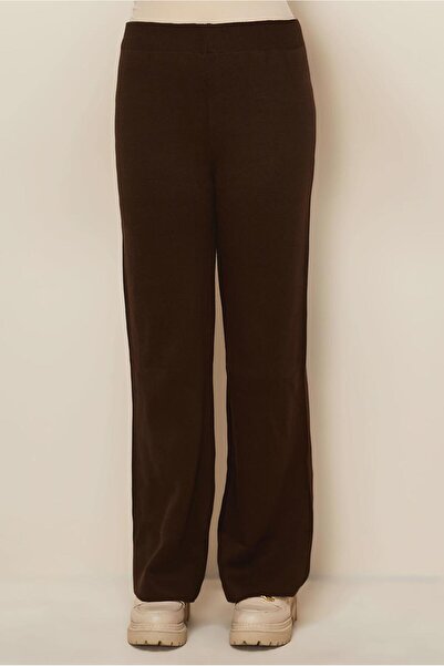 TRENDTESETTÜR Women's Brown Knitwear Pants t 3842