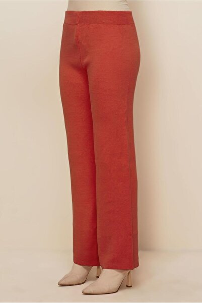 TRENDTESETTÜR Women's Orange Knitwear Pants t 3842