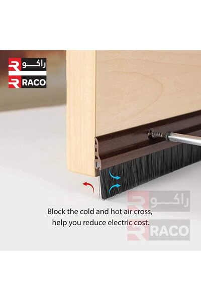 Raco Door Seal Bottom Brush with Screw (1M, Brown)