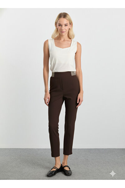 Selen Kahverengi Kadın Standart Pantolon 25KSL5462