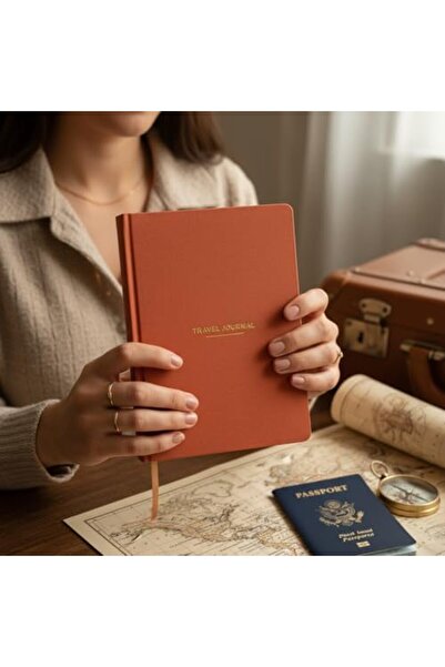 STOREMAX Travel Journal – Sert Kapaklı Seyahat Günlüğü, A5 Boyutunda, Planlam...
