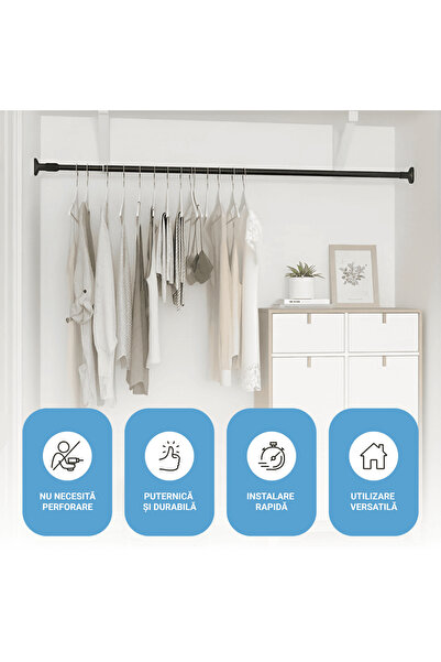 FUGO Premium Extendable Rod for Clothes and Curtains