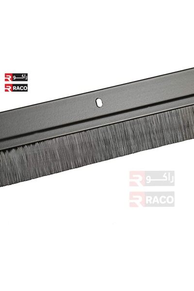 Raco Door Seal Bottom Brush, Aluminum Holder with Nylon Bristles, 1M Black