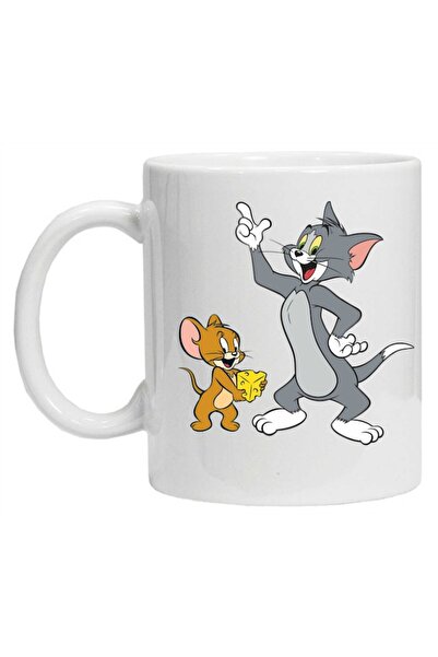 CRD PRINT Personalized Tom and Jerry Mug, 330 ml, White