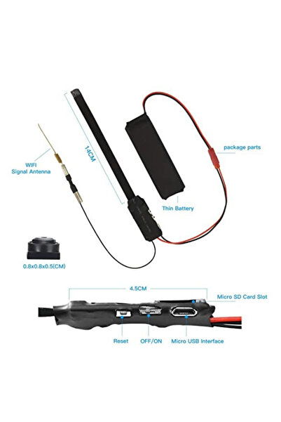 Electronic SPY كاميرا واي فاي صغيرة عالية الدقة بدقة 1080 بكسل مع خاصية كشف الحركة - كاميرا لاسلكية ذاتية الصنع، قابلة للتوصيل والتشغيل، رؤية ليلية