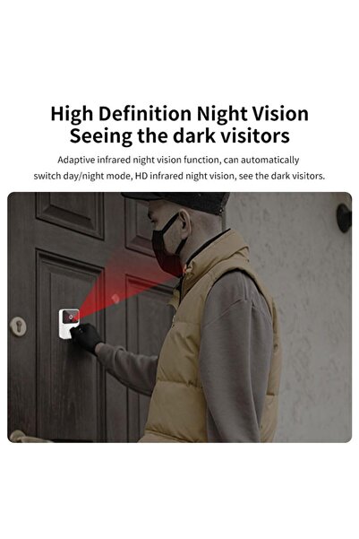 Generic Wireless Video Doorbell Camera 4.3 Inch Screen Night Vision 2 Way Audio Rechargeable Home Security