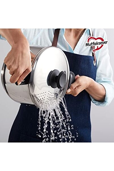 STOREMAX 153.03.08.0369 Mutfaksever Çelik Makarna ve Mantı Tenceresi 22 Cm, M...