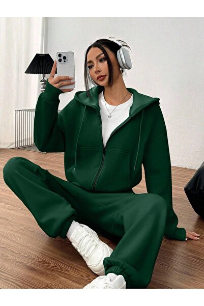 MONFİ KADIN FERMUARLI KAPŞONLU CEKET