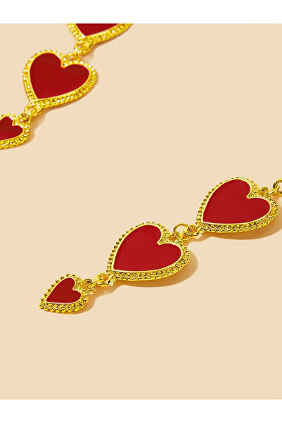 Take Two By Styli Heart Shape Tassel Earrings