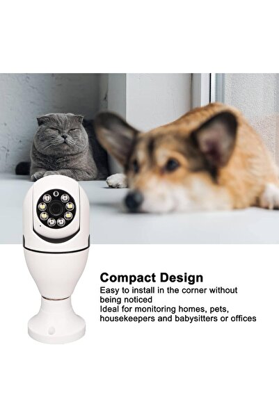 Vikye Bulb Security Camera 1080P HD Wireless (2.4/5GHz) WiFi, Two-Way, Night Vision