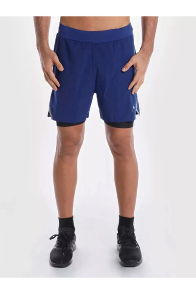 Wizard By Styli Men Blue 2 in 1 Running Shorts