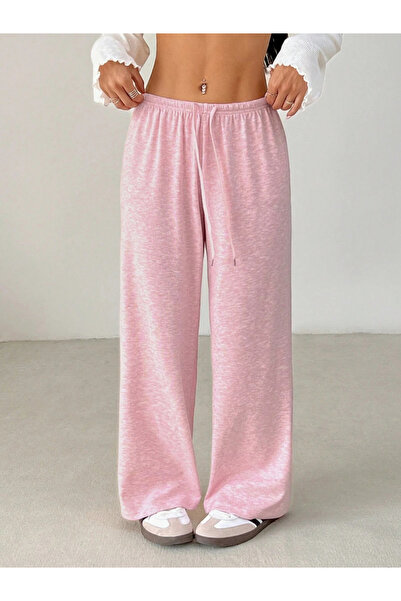 Take Two By Styli Solid Elastic Drawstring Waist Wide Leg Pants