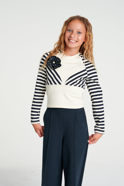 Lia Lea Girls Dark Navy Trousers