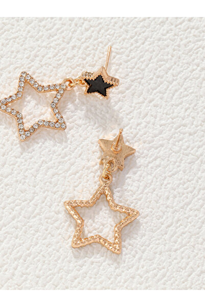 Take Two By Styli Star Drop Rhinestone Earrings