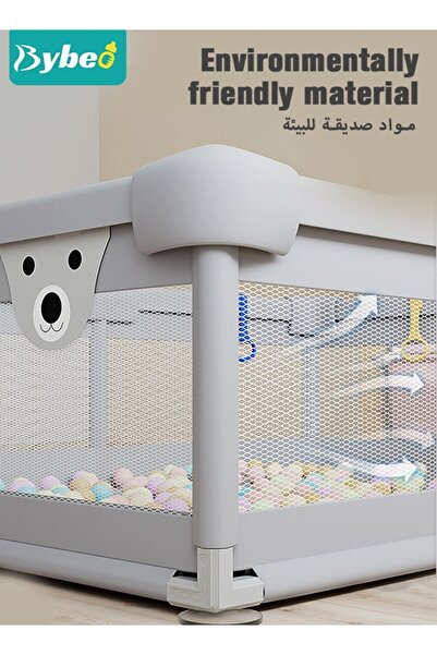 BYBEO Baby Playpen Fence with Playmat, Sturdy Playard for Toddler, Infant Indoor & Outdoor Kids Activity C