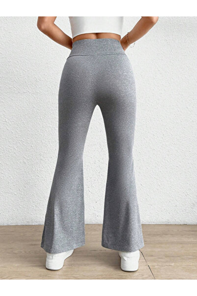 Take Two By Styli Solid High Waist Flared Pants