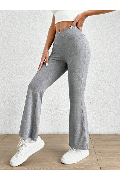 Take Two By Styli Solid High Waist Flared Pants