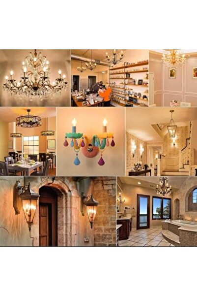 STOREMAX 4W LED Filament Mum Ampul, E14 Duy, 2700K Sarı Işık, 470 Lümen, Şeff...