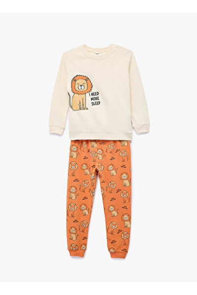 Koton Baskılı Bej Bebek Pijama Takımı 6WMB10060TK-A