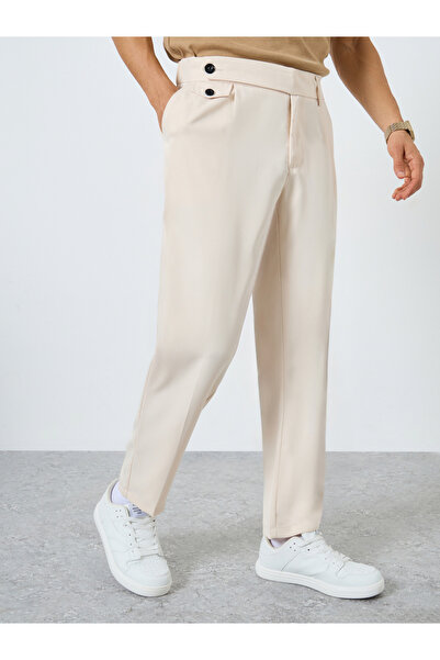 Take Two By Styli Men Pocket Pleated Detail Straight Leg Pants