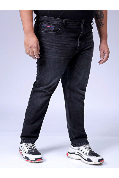 HardSoda By Styli Plus Size Men Regular Fit Black Jeans