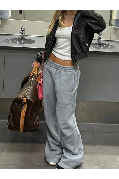 Take Two By Styli Solid Pocket Detail Elastic Waist Wide Leg Pants