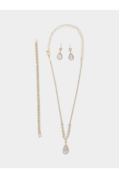 Styli طقم مجوهرات مزخرف من قلادة وأقراط وسوار