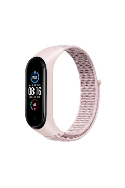 PHN MAG Fitness Bracelet Strap compatible with Xiaomi Mi Band 3/4/5/6, PHN Mag, made of textile material with hedgehogs, Pink