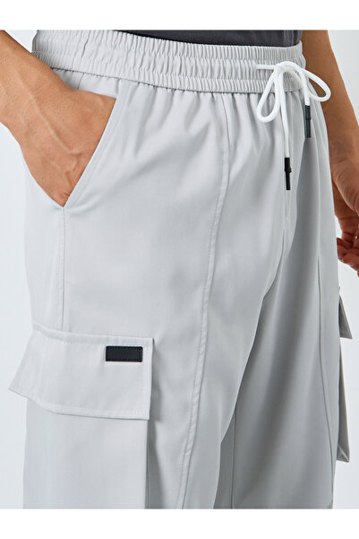 Take Two By Styli Men Grey Cargo Pants with Drawstring