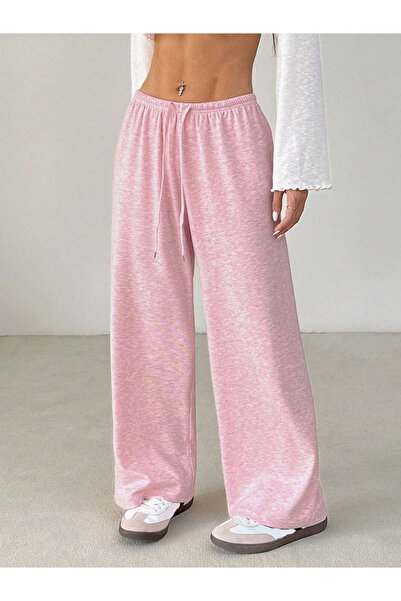 Take Two By Styli Solid Elastic Drawstring Waist Wide Leg Pants