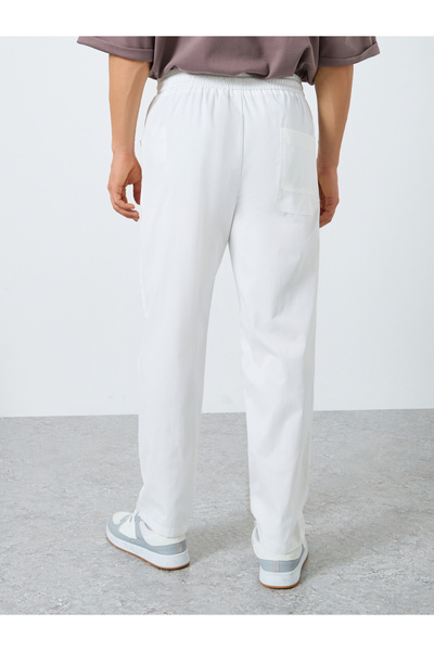 Take Two By Styli Men Solid Drawstring Waist Straight Leg Pants