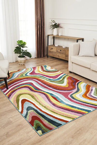Konfor Halı Renkli Picaso Modern Dokuma Halı