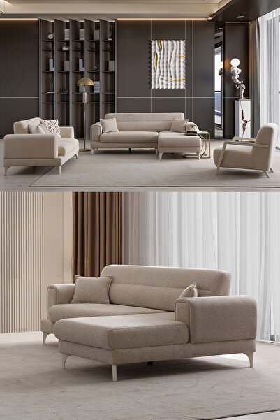 Eymense Tirilye Köşe Koltuk Takımı + Üçlü Koltuk + Berjer