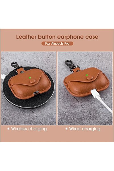 Generic AIRP0D/S PRO/PRO2 (2nd Generation) Leather Protective Case - Light Brown