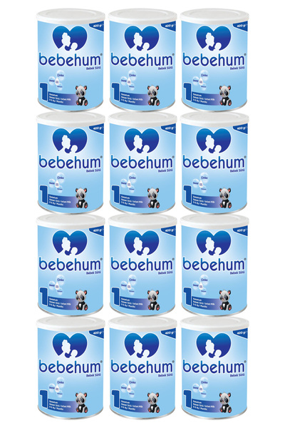 bebehum 1 Numara Teneke Bebek Sütü 0-6 Ay 400 gr x 12 Adet
