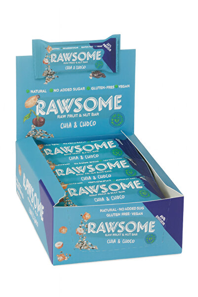 Rawsome Chia & Cacao | Vegan Protein Bar | 25% Protein | Gluten Free | No Added Sugar | 16x40g