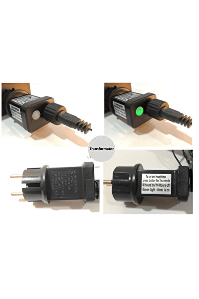 DacEnergy Christmas installation, 180 white LEDs with cold light, 17.9 m, 3.6 W, 6 hour timer, contr...