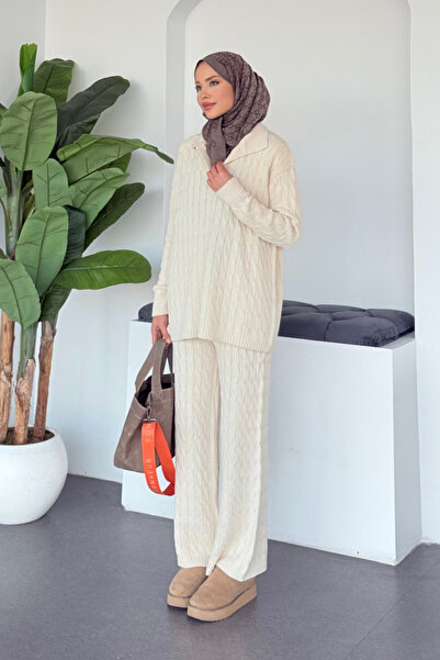 Şulemoda Giyim Σετ πουκάμισο με γιακά Belinda Μπεζ