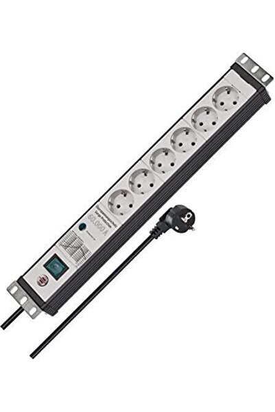 Brennenstuhl Premium-Line 6 Soketli 60.000 Amper Akım Korumalı 3 Metre Kablolu Server Dolabı Uyumlu
