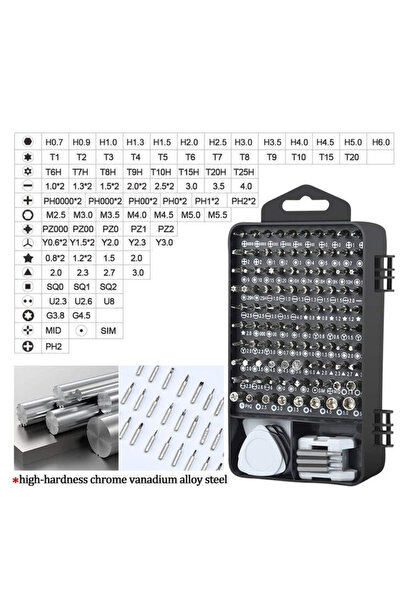 OEM Precision screwdriver set, 115 pieces, For computer/watch/phone, Gray