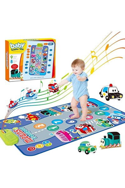 OEM Covoraș muzical interactiv pentru copii, 80 x 50 cm, Vehicule