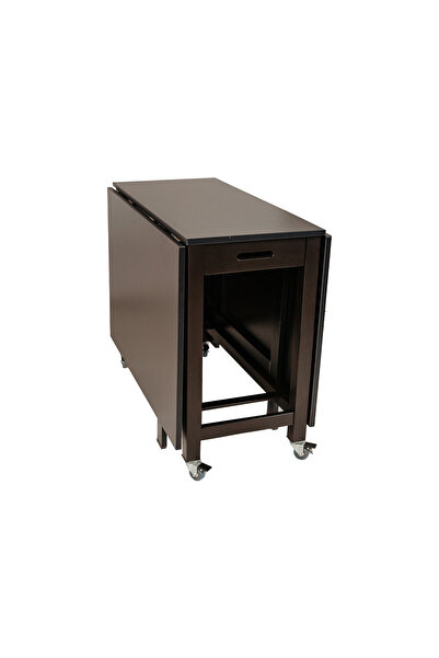 wline FOLDING TABLE WITH 6 BLACK CHAIRS