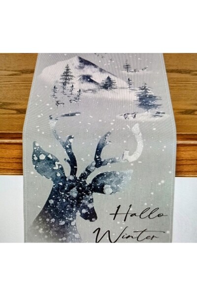 OEM Christmas textile tablecloth with thematic landscape 40x300cm