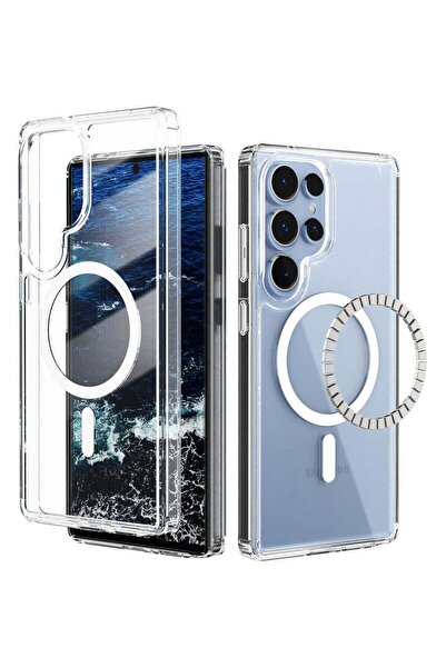 Generic Magnetic Clear Hard Back Case with Shockproof TPU Bumper for Samsung ...