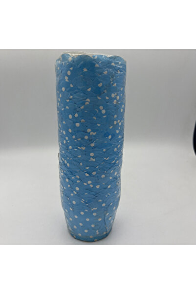 ticariks Mavi üzerine beyaz puantiyeli kenarları dalgalı cupcake kalıbı adet:100