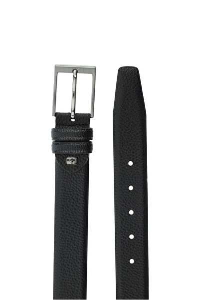 Kiğılı Patterned 3-Piece Leather Belt & Wallet & Card Holder Gift Boxed Set