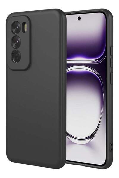 Generic جراب TPU أسود غير لامع لهاتف OPPO Reno 12 5G (رفيع، حماية للكاميرا)